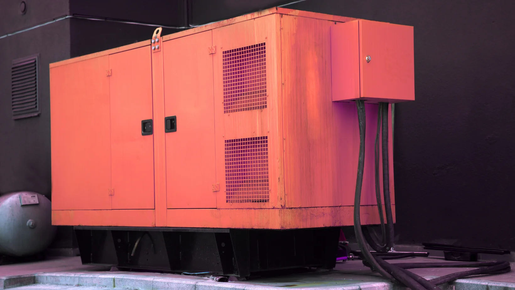 Diesel generator set installed indoors